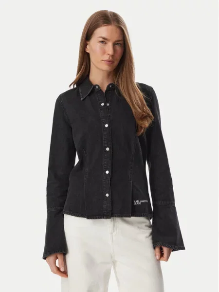 Karl Lagerfeld Jeans cămașă de blugi negru