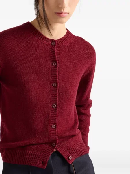 Cardigan Prada din cașmir roșu