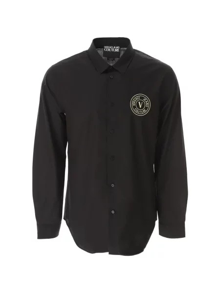 Cămașă de blugi Versace Jeans Couture cu broderie negru