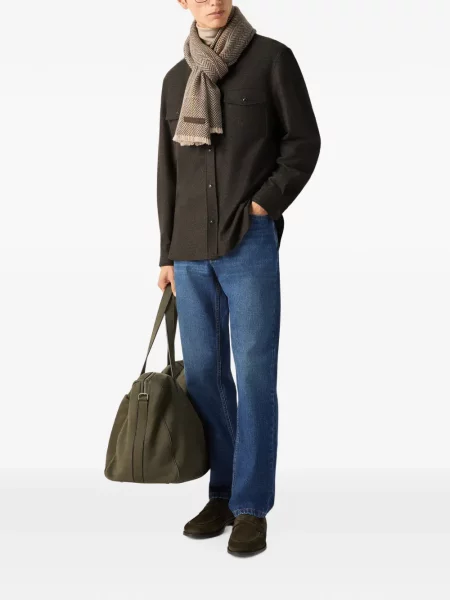 Cămașă Zegna din cașmir maro