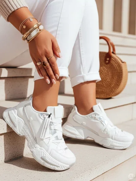 Sneakersy Dstreet białe