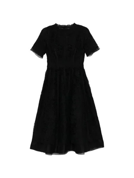 Rochie midi Shiatzy Chen din dantelă negru