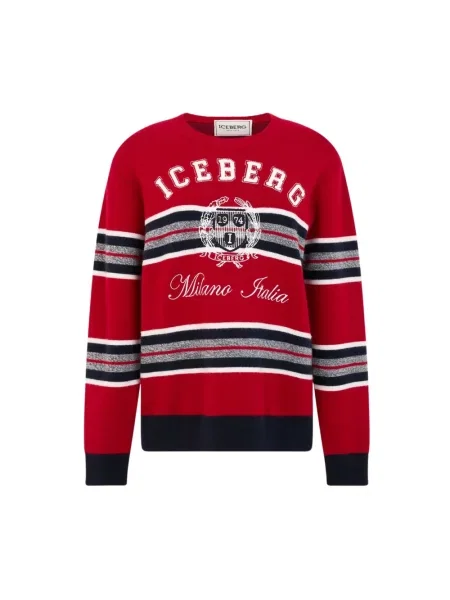 Sweter Iceberg wełniany czerwony