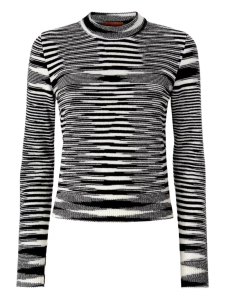 Pulover Missoni cu decolteu rotund negru