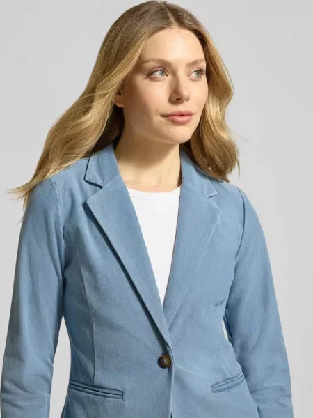 Marynarka o kroju regular fit w stylu denim model Kate' Ichi niebieska