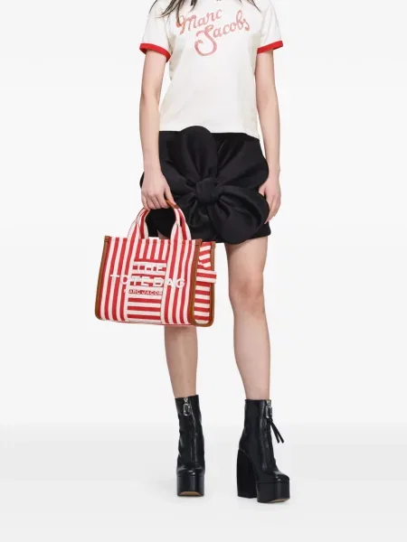 Geantă shopper Marc Jacobs din canvas roșu
