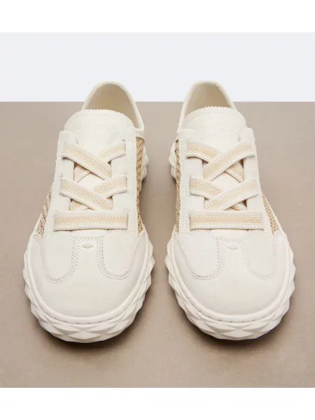 Sneakerși Jimmy Choo din piele de căprioară bej