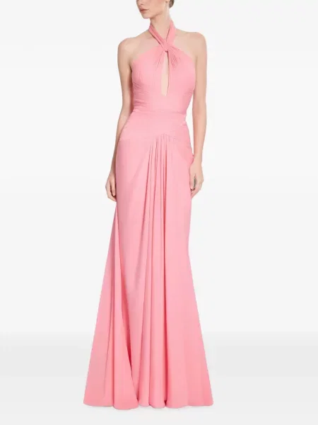 Rochie maxi Elie Saab drapată roz