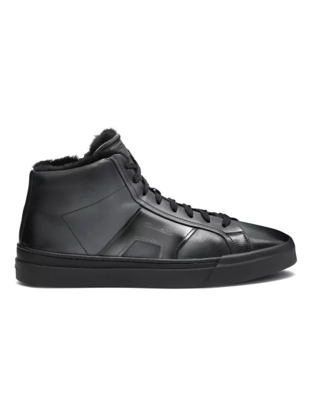 Sneakersy Santoni skórzane szare