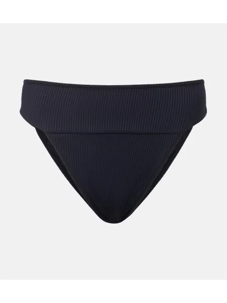 Dzianinowy bikini Montce prążkowany czarny