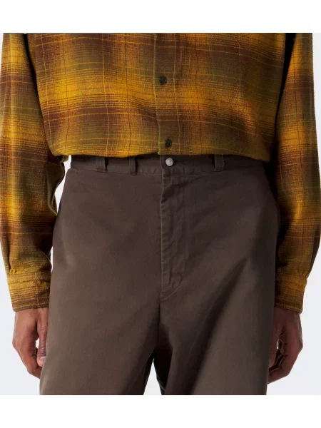 Pantaloni A.presse din țesătură twill maro