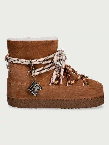 Inuikii Quilted Suede snehule dámske semišové hnedá