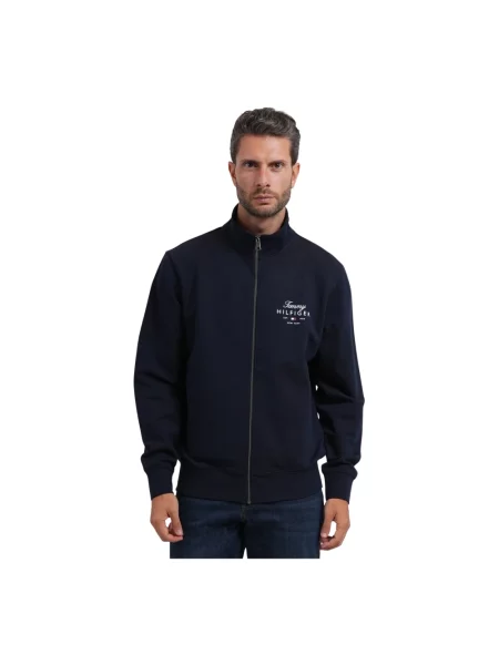 Bluza rozpinana Tommy Hilfiger z logo niebieska