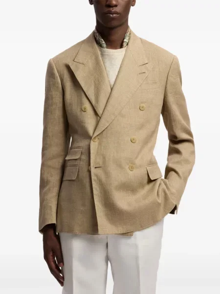Μπλέιζερ Ralph Lauren Purple Label διπλοστήθος μωβ