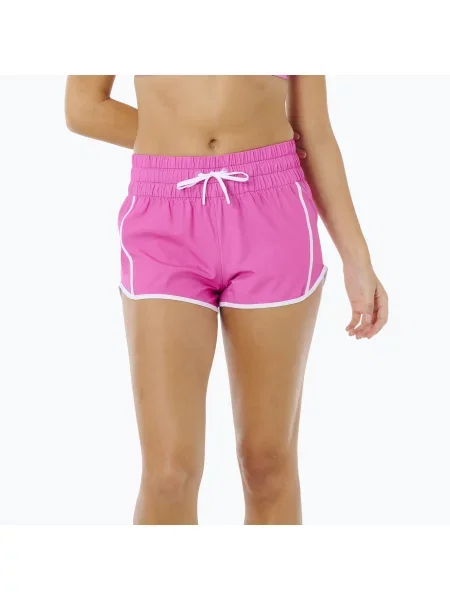 Pantaloni scurți de baie pentru femei Rip Curl High Waist Retro Volley 3" super pink roz