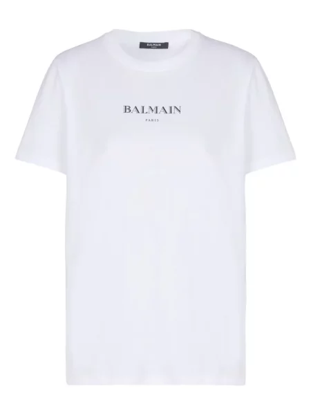 Tricou Balmain cu imagine alb