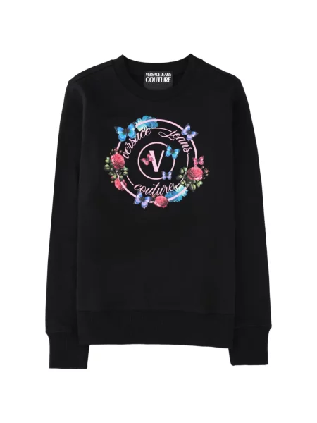 Hanorac Versace Jeans Couture cu imagine negru