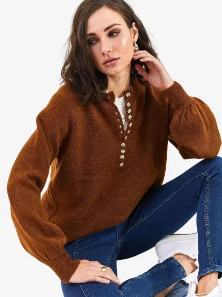 Bianco Lucci Pulover Pullover mokka