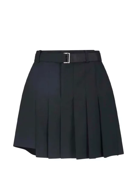 Cu centură fusta mini Sacai negru