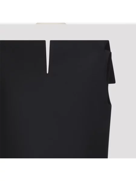 Lniana sukienka mini Balenciaga czarna
