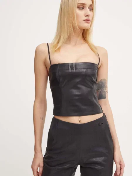 Diesel tricou din amestec de lana T-REASURE negru