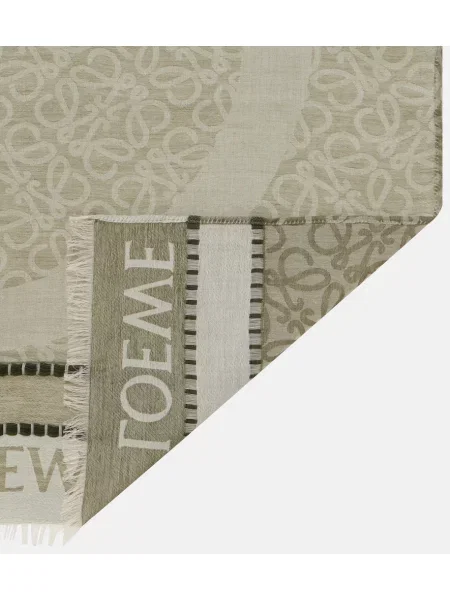 Fular Loewe din jacard verde