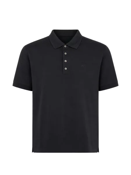 Scurt tricou polo Pal Zileri cu autograf negru