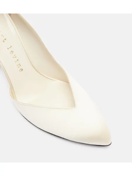 Pantofi cu toc Herbert Levine din satin alb