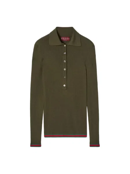 Koszulka polo Gucci zielona