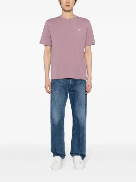 Raštuotas marškinėliai Rag & Bone violetinė