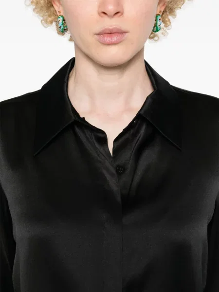 Cămașă Max & Moi din satin negru