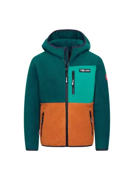 TROLLKIDS Jachetă fleece petrol verde