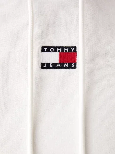 Суичър с качулка Tommy Jeans бяло