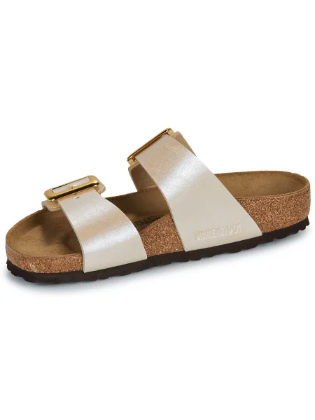 Pantofi Birkenstock cu perle alb