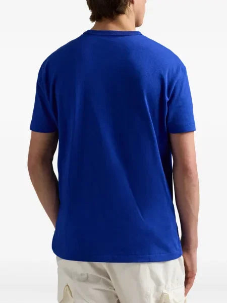 Tricou polo Polo Ralph Lauren cu dungi cu două rânduri de nasturi cu aplicații negru