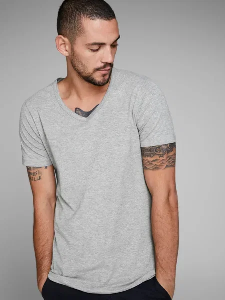 JACK & JONES Tricou amestecat gri
