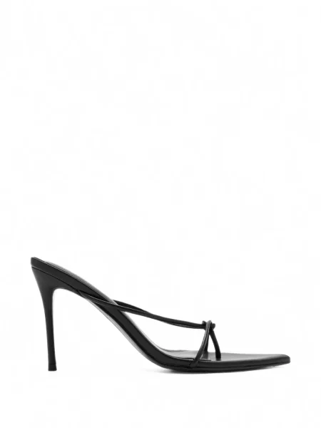 Sandale Femme La din piele negru