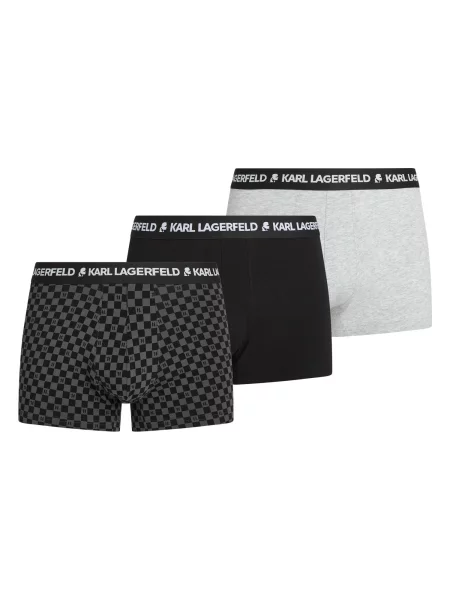 Karl Lagerfeld Boxeri gri închis / gri amestecat / negru alb