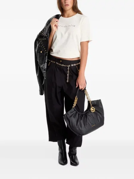Pantaloni de jogging Michael Kors din poplin negru