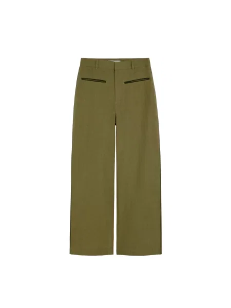 Scalpers Pantaloni cu dungă verde