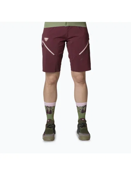 Pantaloni scurți de ciclism pentru femei DYNAFIT Ride Light DST burgundy