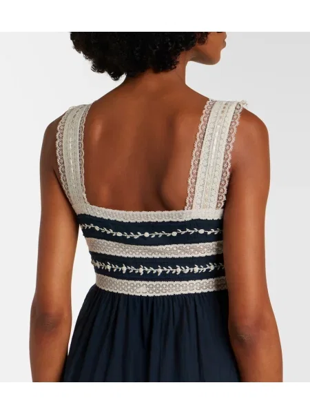 Rochie midi Rixo cu broderie albastru