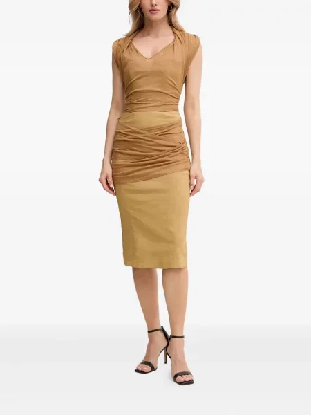 Rochie midi Pinko drapată până la genunchi de costum
