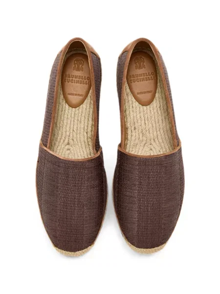 Espadrile Brunello Cucinelli din piele de căprioară maro