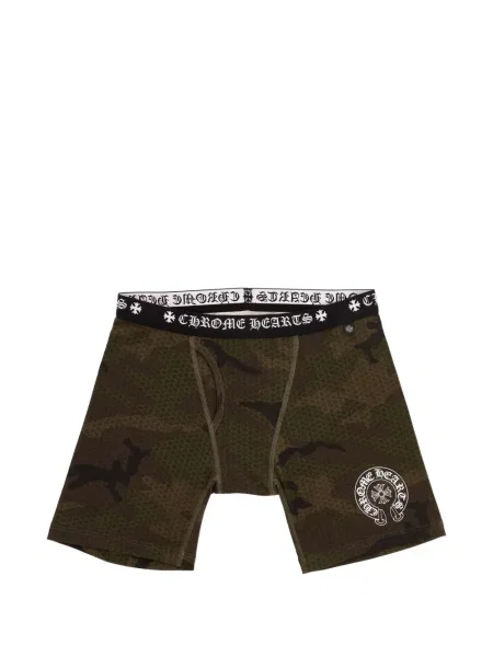 Maskáčové boxerky Chrome Hearts hnědé