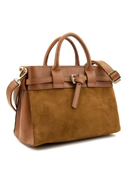 Замшевая сумка Royalbag коричневая