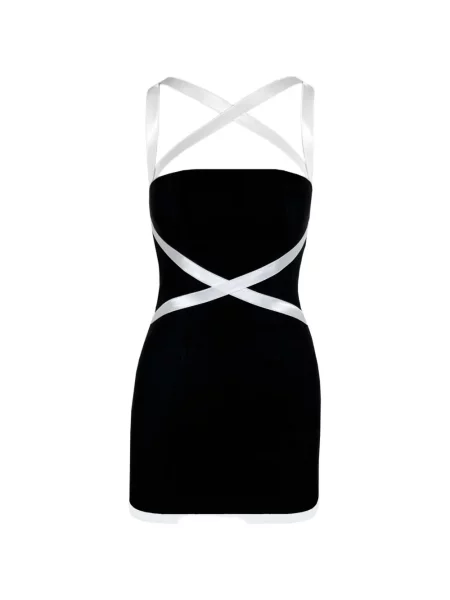 Rochie mini Contessa Mills cu bretele negru