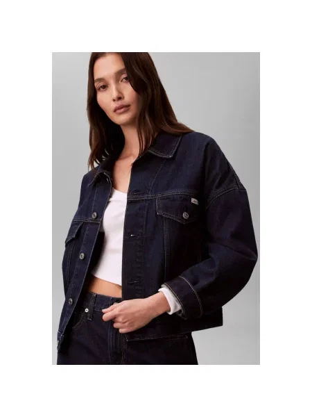 Calvin Klein Jeans De blugi geacă TRUCKER | Relaxed fit negru
