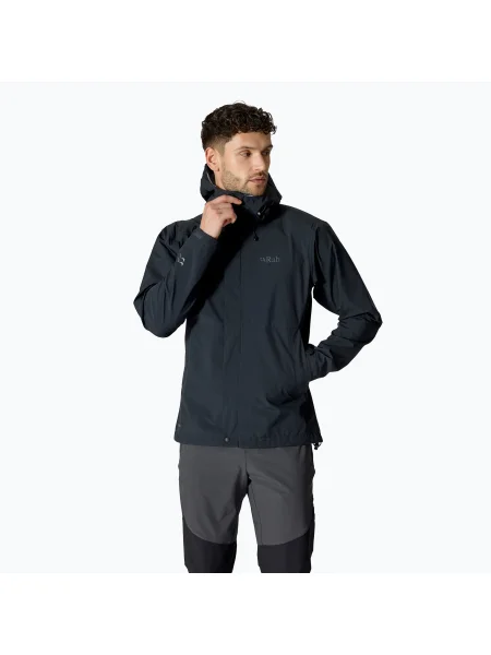 Мъжко дъждобранно яке Rab Firewall black черно