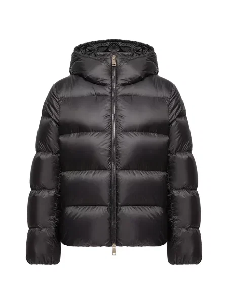Geacă cu puf Moncler cu glugă negru
